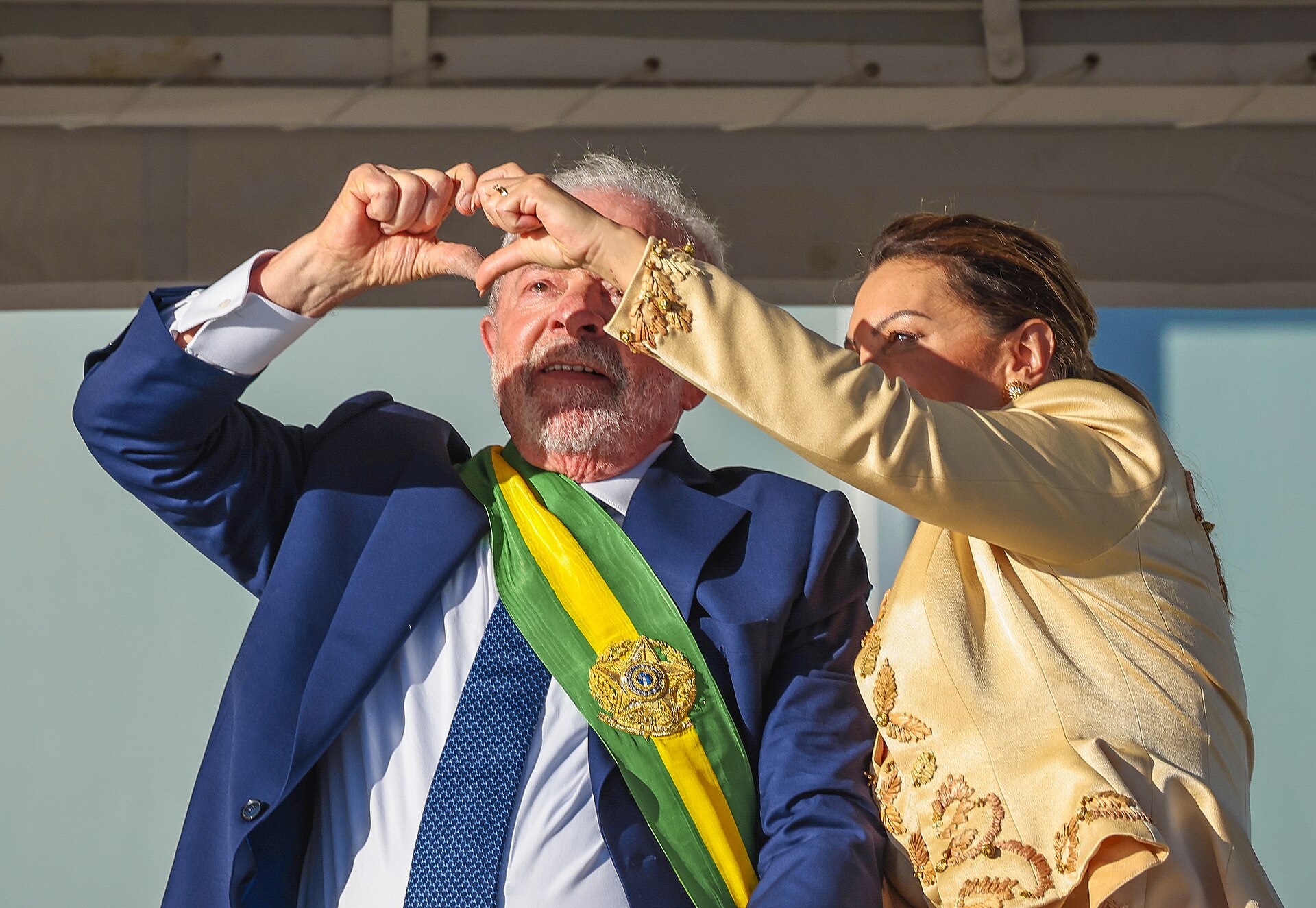 Archivfoto vom 1. Januar 2023: Luiz Inácio Lula da Silva und Janja bei der Amtseinführung; keine Aufnahme vom Wahlabend.